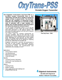 Thumbnail of document Data Sheet - OxyTrans-PSS Portable Oxygen Transmitter
